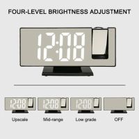 Настолен LED часовник със светещ проектор на тавана , аларма , будилник  ТОП, снимка 3 - Други стоки за дома - 45857714