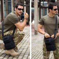 Мъжка тактическа чанта за носене през гърди с 5+1 джоба, снимка 2 - Чанти - 45856176