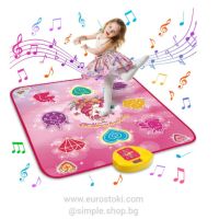 Музикална подложка за танци Еднорог, електронен музикален килим с LED светлини, снимка 1 - Музикални играчки - 45401295
