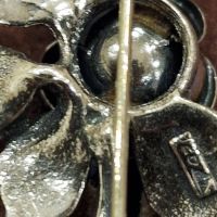 Стара сребърна брошка 30 те години на XX век, снимка 3 - Антикварни и старинни предмети - 45687663