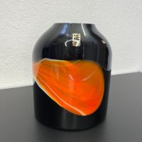 Стъклена ваза студио "ЛЕБЕД" Нови Пазар. №5263, снимка 1 - Антикварни и старинни предмети - 45078295