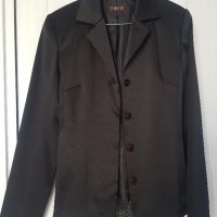 Черно дамско сако със скрито закопчаване, снимка 1 - Сака - 45146436