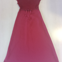 Дълга вишнева рокля М, снимка 1 - Рокли - 36598709