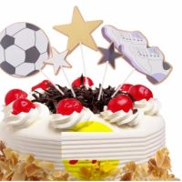 Футбол футболна топка звезди обувки сет картонени топери украса за торта парти рожден ден футболни, снимка 1 - Други - 40008335