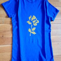 Дамска тениска в син цвят., снимка 1 - Тениски - 45783158