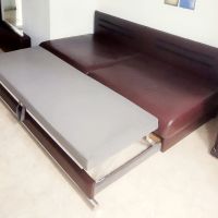 Нов луксозен диван тройка, естествена кожа, разтегателен., снимка 4 - Дивани и мека мебел - 45428741
