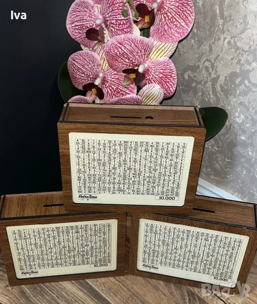 Дървена касичка с цел, снимка 1