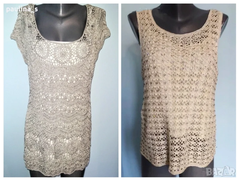 Два различни броя / Плетена на една кука туника за повод "Spiegel" и "Laura Ashley" / голям размер , снимка 1