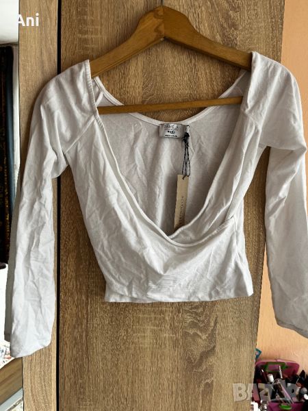 Нова бяла блузка NA-KD, снимка 1