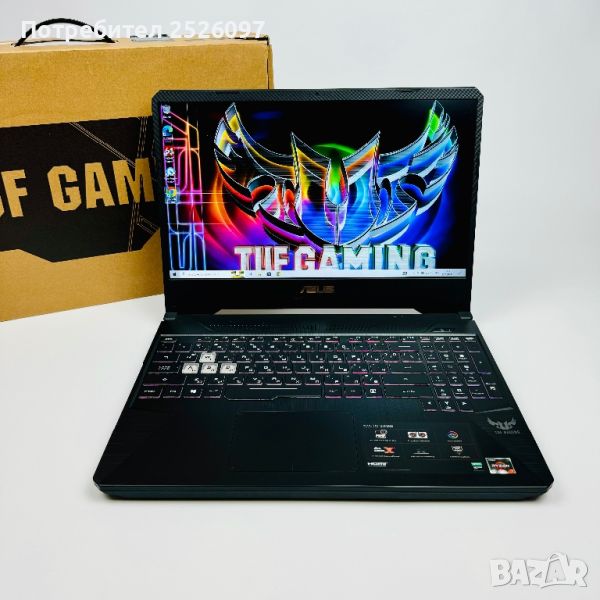 ASUS TUF FX505/Ryzen 7 3750H/24GB DDR4/GTX 1650/512GB NVMe, снимка 1