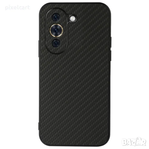 Силиконов Калъф Carbon Fiber Texture за Huawei Nova 10 4G, черен, снимка 1