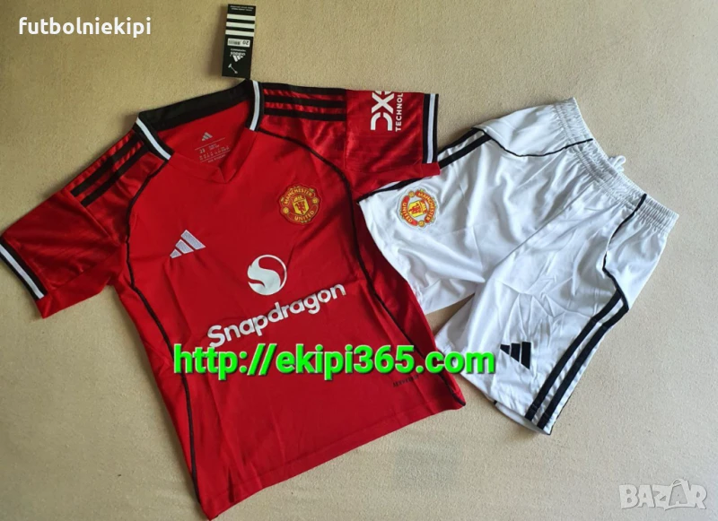 Манчестър Юнайтед титулярен детски футболен екип 2025/26, снимка 1