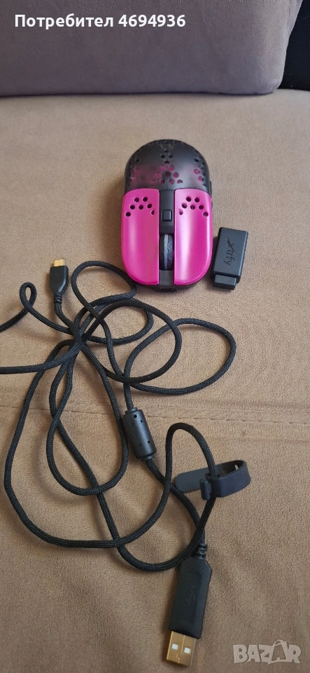 Xtrfy MZ1W RGB безжична игрална мишка черна, мишка, снимка 1