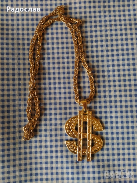 колие / медальон Златен долар, снимка 1