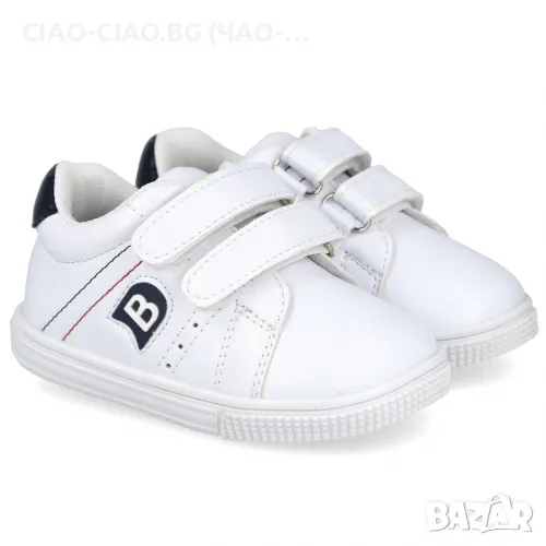 Бели бебешки обувки Унисекс със сиво лого BUBBLE KIDS, снимка 1