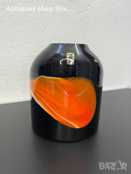 Стъклена ваза студио "ЛЕБЕД" Нови Пазар. №5263, снимка 1
