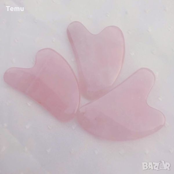 Розов нефритен камък скрепер за лице във формата на сърце за лице TV612, снимка 1