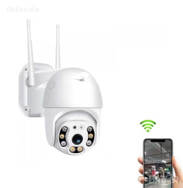 5MP Lens 1080P външна WiFi PTZ с нощно виждане, WiFi IP Camera управляема въртяща, снимка 1