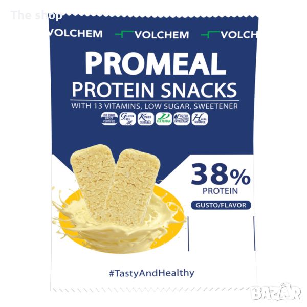 Promeal® Protein Snacks (бисквитки) с вкус на бисквитка - 37,5 гр (009), снимка 1