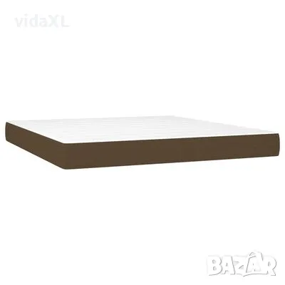 vidaXL Матрак за легло с покет пружини тъмнокафяв 160x200x20 см плат（SKU:347817）, снимка 1