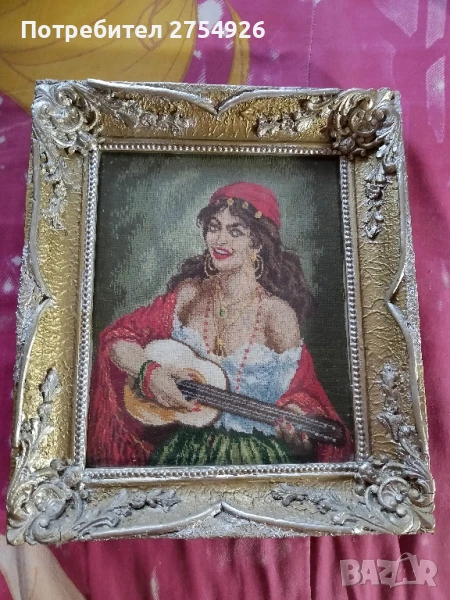 Вилеров гоблен Китаристката, снимка 1