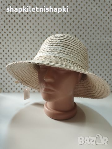 Дамска лятна сламена шапка - 50, снимка 1 - Шапки - 45666431
