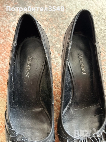 Дамски черни обувки на ток, снимка 5 - Дамски обувки на ток - 51681350