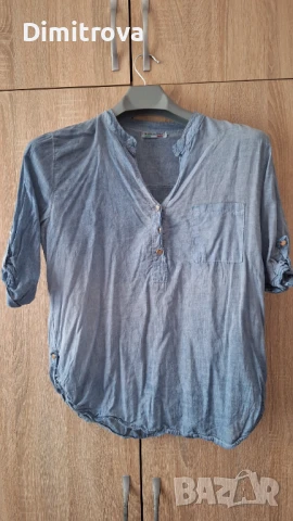 Синя лятна риза