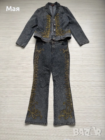 16 евро нов ластичен дънков комплект размер M-L. 