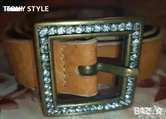 Нов Италиански Дамски Колан Изцяло от Естествена Кожа 100см.