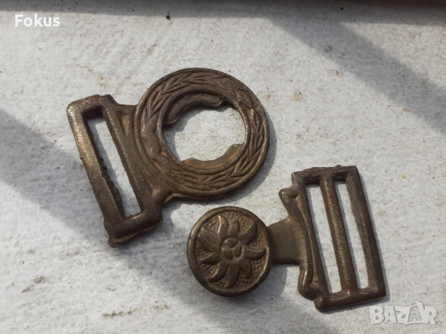 Стара бронзова тока катарама закопчалка, снимка 3 - Антикварни и старинни предмети - 53685738