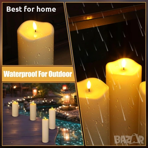 Комплект Плаващи LED Свещи Rossesay – Водоустойчиви, Безпламъчни и Реалистични, снимка 2 - Декорация за дома - 53098299
