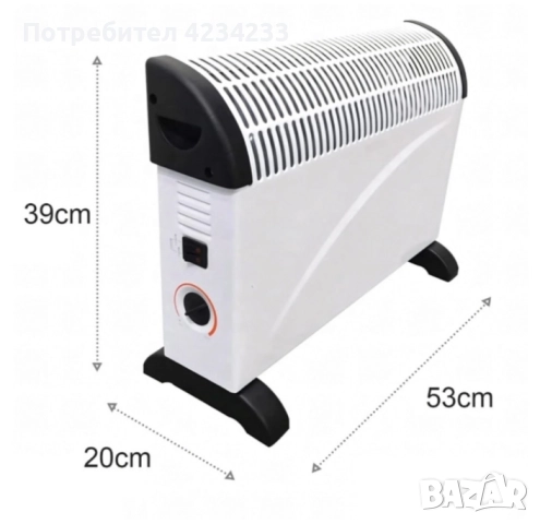 електрически конвектор , снимка 3 - Отоплителни печки - 52881928