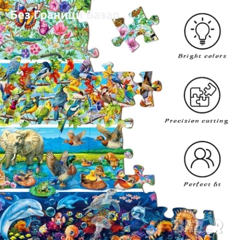 Нов Пъзел 1000 части – природа и животни, подарък за възрастни 70x50 см, снимка 7 - Пъзели - 51738114