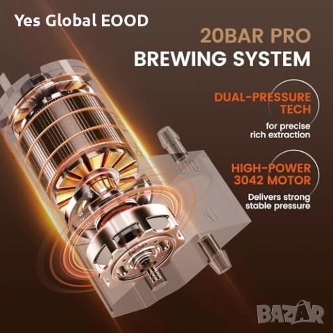 BESCOST портативна еспресо машина USB-C, снимка 3 - Кафемашини - 53799858