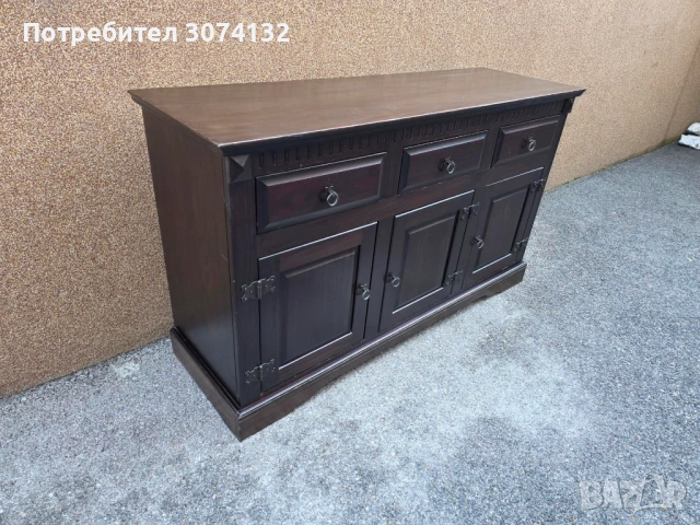 Контрабюфет с метален обков, снимка 4 - Бюфети - 53905924