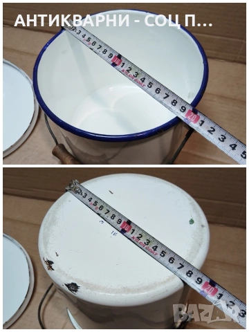 Стар Соц Българска Емайлирана Садинка. / 1977 г. / НОМЕР 1544., снимка 11 - Антикварни и старинни предмети - 53661144