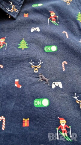 Детска Коледна риза H&M 11-12 години , снимка 3 - Детски ризи - 52859505