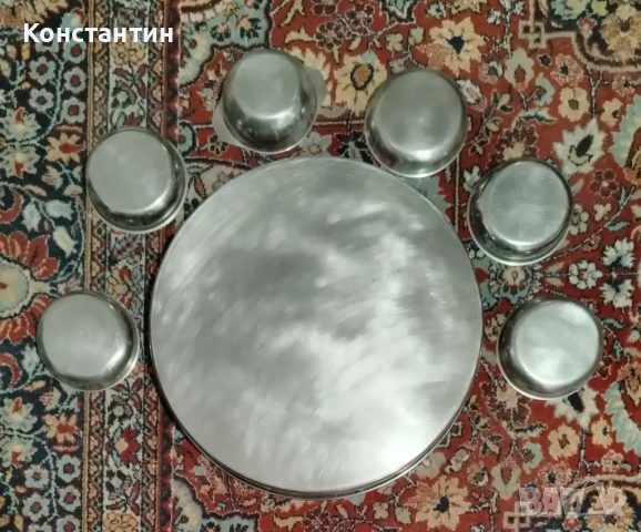 Тава и купички от алпака, снимка 2 - Съдове за готвене - 53143488