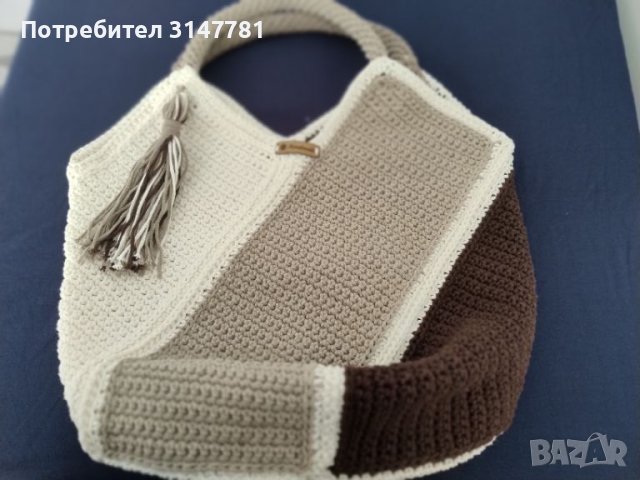 дамска плетена чанта Handmade, снимка 1 - Чанти - 46396973