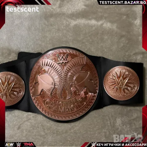 Шампионски пояс WWE Tag Team Championship отборната титла  в кеча Mattel детски belt колан , снимка 1 - Фигурки - 48777191