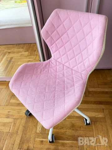 Столче въртящо на колелца с регулиране височина, снимка 4 - Столове - 54094379