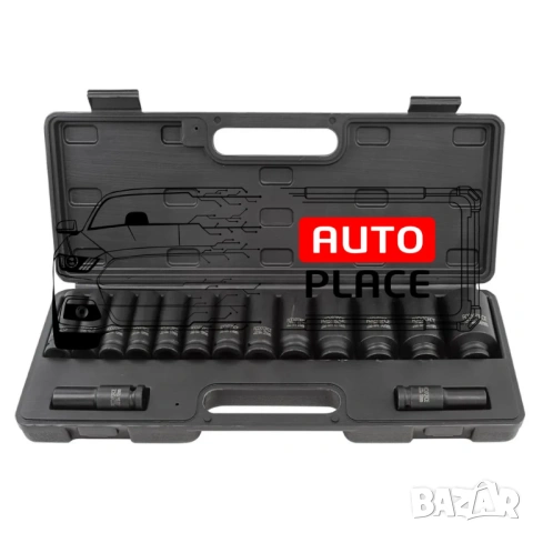 Комплект дълбоки ударни вложки 12-стенни 1/2″ (10 – 36 мм) ROCKFORCE, снимка 2 - Други инструменти - 53884164