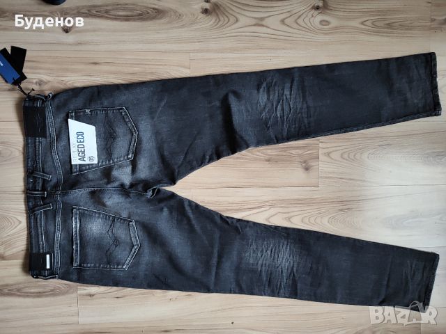 дънки REPLAY Anbass Slim-Fit Aged Jeans Power Stretch - W38/36L, снимка 10 - Дънки - 45823333