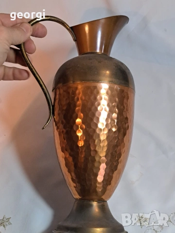 медна кана с бронзови елементи 32/4, снимка 2 - Декорация за дома - 53217986