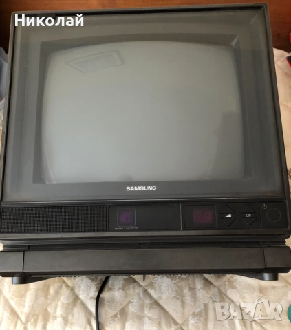 Телевизор Samsung CX-348ZME, работещ перфектно, ретро, портативен, подходящ за кабелна, дистанционно, снимка 4 - Телевизори - 52012868