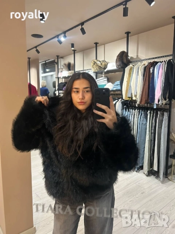 Черно Дамско Палто , снимка 4 - Палта, манта - 52885191