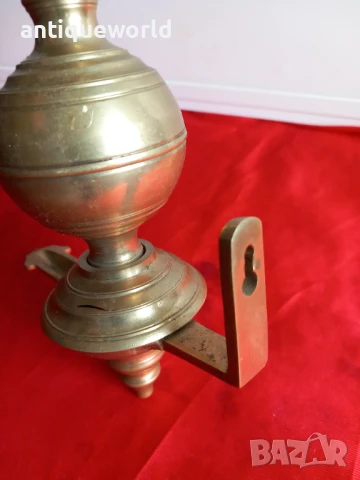 Рядка Голяма Стара Бронзова МАСЛЕНА Лампа, снимка 4 - Антикварни и старинни предмети - 51211604