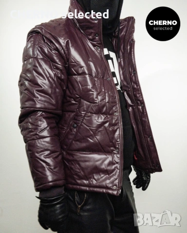 H&M x EDITION BY JOHN BOYEGA 2-в-1 мъжко пуфер яке • елек от еко кожа – лимитирана серия – L•XL, снимка 3 - Якета - 54031813