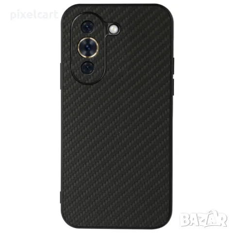 Силиконов Калъф Carbon Fiber Texture за Huawei Nova 10 4G, черен, снимка 1 - Калъфи, кейсове - 47983034